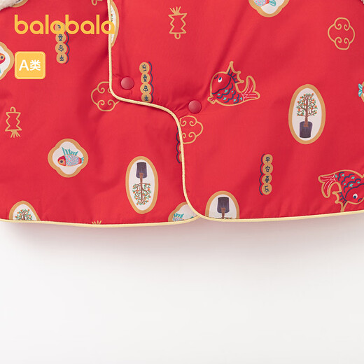Balabala children's clothing vest baby vest boys and girls baby new year clothes new Chinese style festive cute warm and comfortable red and white tone 00361 100