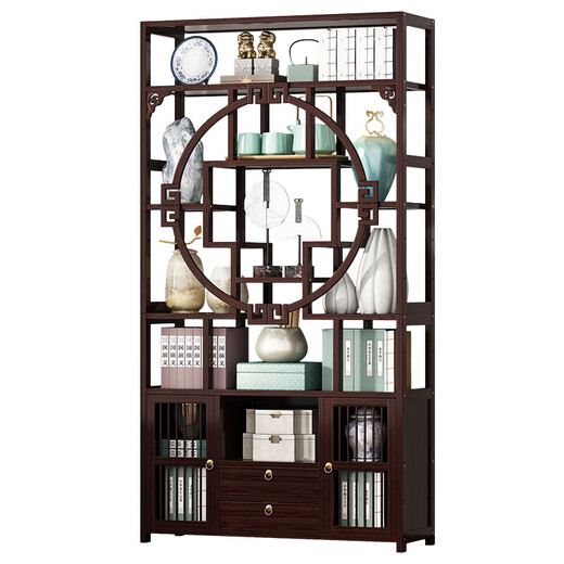 Craftsman's Heart Bogu Estante de Madera Maciza Nueva estantería China Duobaoge Estante de partición de Oficina Té Sala de té Vitrina 06 Estilo Regular 55 Largo Engrosado