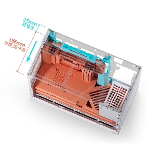乔思伯（JONSBO）D32 PRO版白色 MATX桌面小机箱(侧透/主板/背线可调/支持背插MATX主板/ATX电源/240冷排位)