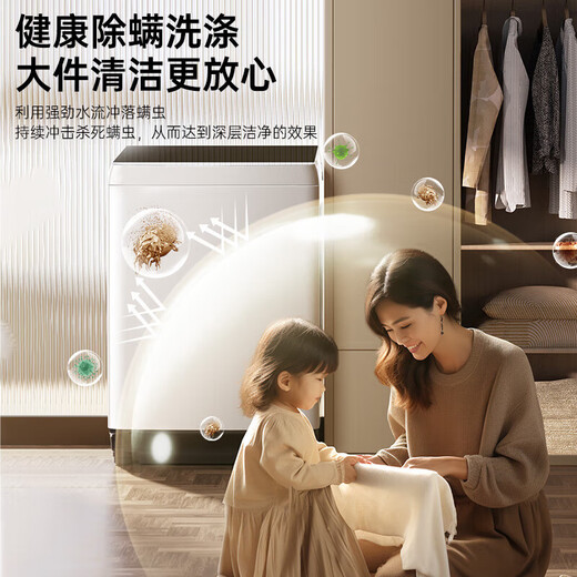 松下（Panasonic）【吴磊推荐】波轮洗衣机全自动10公斤大容量 抗菌除螨智能桶洗净 内衣洗衣机国家补贴XQB100-8QF1
