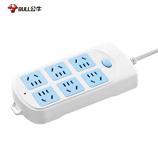 BULL (BULL) GN-603 NUEVO SOCKE/CONTERACIÓN NACIONAL NACIONAL/TIERRA/enchufe/fila enchufe/conector/conector/cable/tablero de arrastre Control total de 6 posiciones Longitud completa de 3 metros Protección de superación