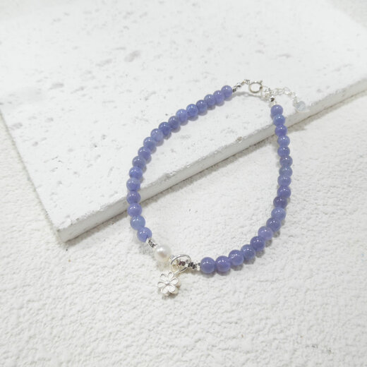 Baozha natural stone bracelet beeswax emerald lapis lazuli southern red tanzanite agarwood aquamarine turquoise original design 6421 lake blue