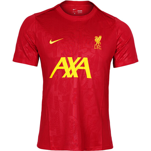 耐克（Nike）天朗足球耐克24/25利物浦赛前训练短袖球衣足球服成人FN9653-688 红色#FN9653-688 M