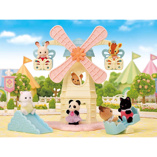 Senbeier Family Flower Windmill Playground Set Playing House Girl Toy Doll Set Birthday Gifts Gifts to Girlfriend