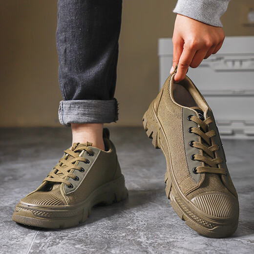 
Gebiaojijun 3522 new summer liberation shoes anti-slip wear-resistant low-top single shoes outdoor casual Martin shoes iron buckle labor protection shoes earth rosy 38