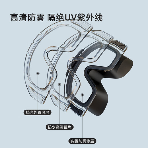 Hongxing Erke (ERKE) swimming goggles adult large frame men and women waterproof anti-fog HD myopia swimming goggles 300 degrees white