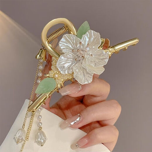 Jianlu Hair Clip Women's Back Hair Clip Hair Accessory High-End Hair Clip Hair Accessory Chinese Valentine's Day Gift for Girlfriend Butterfly Flower Tassel Hair Clip Gift Box