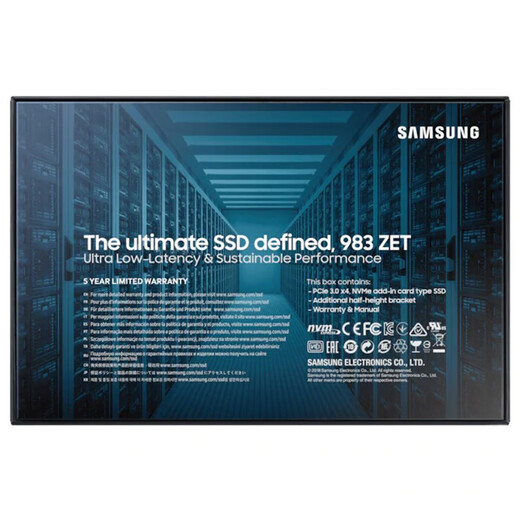 Liejia Samsung original factory enterprise-level data center-level performance-level commercial grade industrial control durable grade SLC MLC TLC particle optional SSD solid-state drive 983 ZET AIC PCIe3.0 3.84T