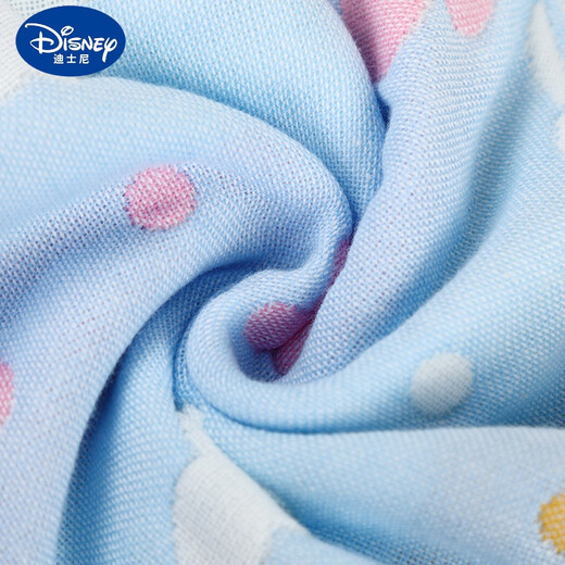 Almohadilla de tubería de gasa de Disney algodón puro impermeable al agua recién nacida para la almohadilla a prueba de fuga y se puede lavar y transpirable protección de orina para bebé almohadilla durante la noche 25*35 azul 5 tiras 0x0cm