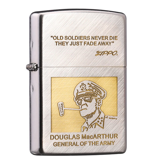 Zippo Original leichter Zippo Echtes Twill gebürstete General McArthur 75. Jubiläum in limitierter Auflage Männersammlung 75. Jubiläum Single-Player DY9902DK