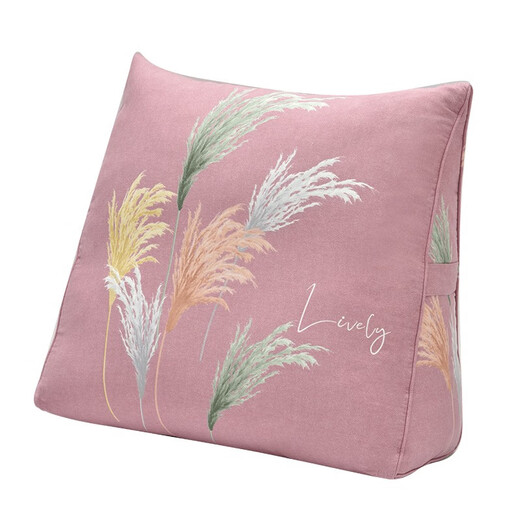 
April Town (April Town) Pillow pillow home autumn triangle pillow cushion waist protection pillow single bed sofa bay window waist pillow waist bag Fragrant grass green CKDP5-H1396 20*50*55cm