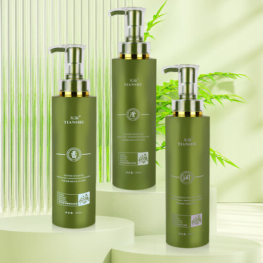 TiAsshu Caogu Jingyuan Champú enzimático Control Anti-Dandruff Aceite Refrescante y enjuague CAIEN