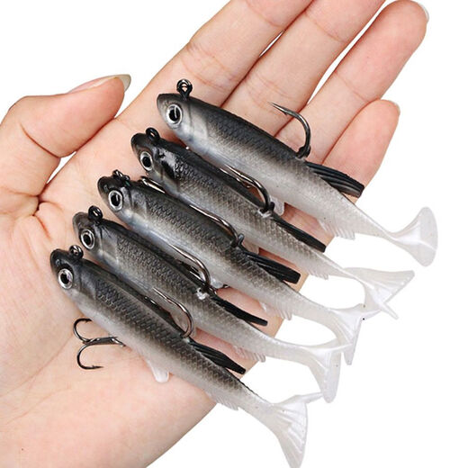 Malodi 12g long-range cast software package lead fish bionic bait to kill mandarin fish, mandarin fish, bass Lua fake bait fresh water 5 pieces