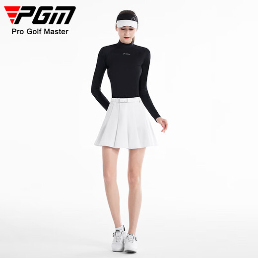 
PGM Golf Clothing Women's Ice Silk Sunscreen Base Shirt Top T-shirt Summer Sports YF677-Black [Top] S