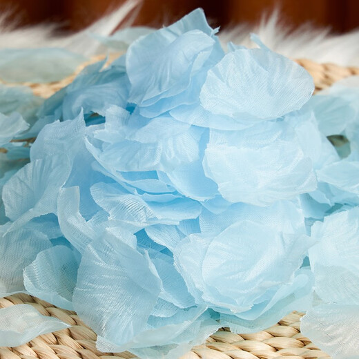 Antarctic Story Simulation Wedding Rose Petals Wedding Birthday Hand Spreading Flowers Confession Proposal Romantic Wedding Room Decoration Supplies Valentine's Day Blue and White (3 Packs of 300 Pieces)