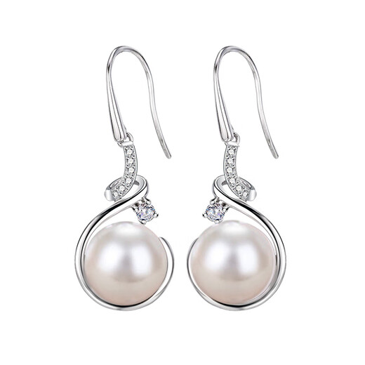 Qlady Pure Silver Freshwater Pearl Earrings Feminine Light Luxury Silver Pearl Earrings Mother’s Birthday Gift for Wife