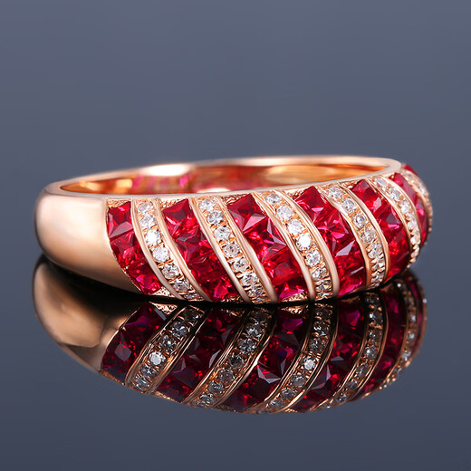 HEEKAIYI ring women's ruby ring luxury jewelry Chinese Valentine's Day birthday gift for wife and girlfriend <One thing, one certificate>