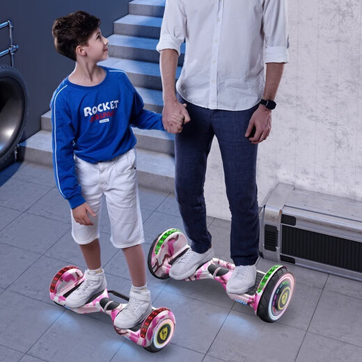 
ZOLA (ZOLA) children's electric balance bike 3-6-12 years old intelligent body-sensing adult automatic parallel bike 10 to 15 years old 6.5-inch upgraded white [balanced anti-shake + four-dimensional light]