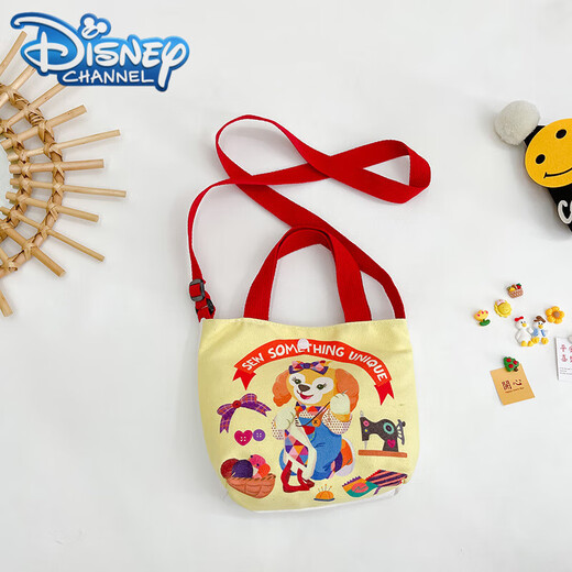 迪士尼（Disney）儿童包包童单肩包挎包卡通帆布韩版时尚儿童斜挎包洋气手拎包 9766蓝小象