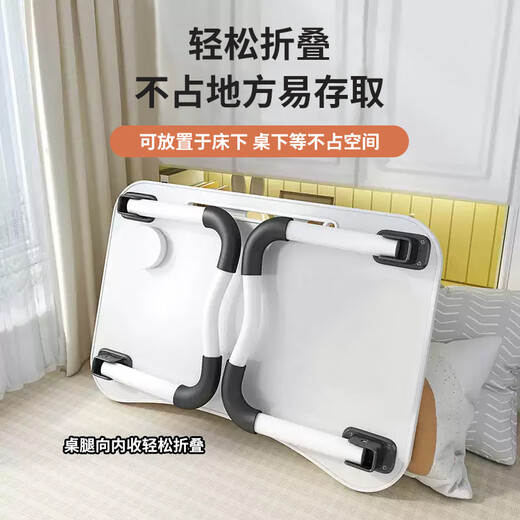 Zhuobo bed computer table folding table bed table desk student dormitory study table CZ01 round leg card slot cup holder