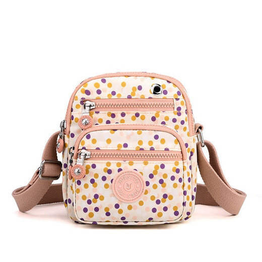 Maga diesjährige beliebte kleine Tasche für Frauen 2021 Neue Mode gedruckte Frauen kleiner Rucksack vielseitiger einschulterer Crossbody-Tasche Nylon Casual Small Square Bag Color Dots