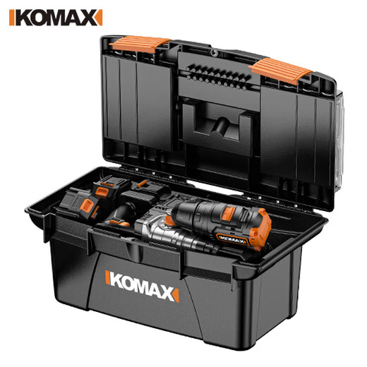 Komax Tool Box Storage Box Household Hardware Repair Box Parts Box Plastic Art Box Electrician Folding Suitcase Double Layer + Three Storage Areas Mini