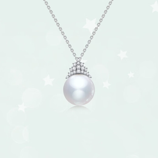 Fat Donglai's same style pearl pendant single natural freshwater necklace S925 silver large white pearl Ice and Snow Queen style white