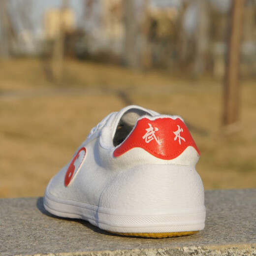 Qingdao Double Star Bate Men's and Women's Yin Yang Fish Tai Chi Shoes Classic Martial Arts Shoes Tendon Sole Sports Martial Arts Shoes Tai Chi Shoes Kung Fu Shoes Canvas Shoes White Tai Chi 44*270