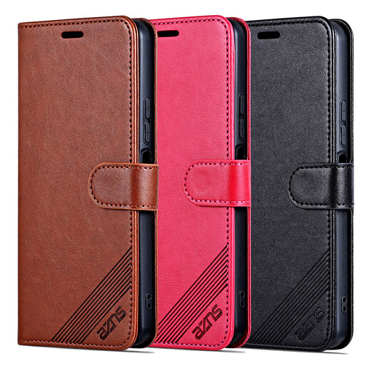 AZNS vivo S20 5G mobile phone case flip-fitting leather case protection anti-fall V2429A front and rear full cover soft case side-turning card wallet-style retro business men and women new style brown model vivo S20 5G

