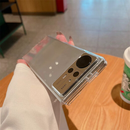 Dr. Zhan is suitable for Xiaomi Mix Fold2 mobile phone case folding screen anti-fall protection case ultra-thin all-inclusive transparent silicone shell hard shell simple thin mobile phone case men and women transparent anti-fall hard shell [lamp fine hole] Xiaomi Mix Fold2
