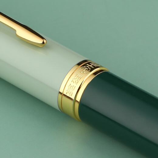 英雄（HERO）钢笔礼盒男女士签字笔礼品商务书法练字三年级中小学生定制刻字笔生日礼物E609 暮光绿【简装】（送 墨水） F明尖0.5mm