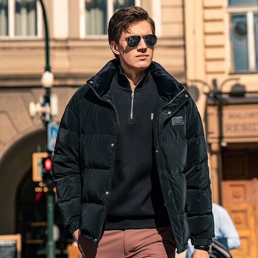 Mr. Cloth Zipper Half High Neck Spring and Autumn Sweater New Thickened Autumn Clothing Reduces Age Simple BT12187 Black XL (180)