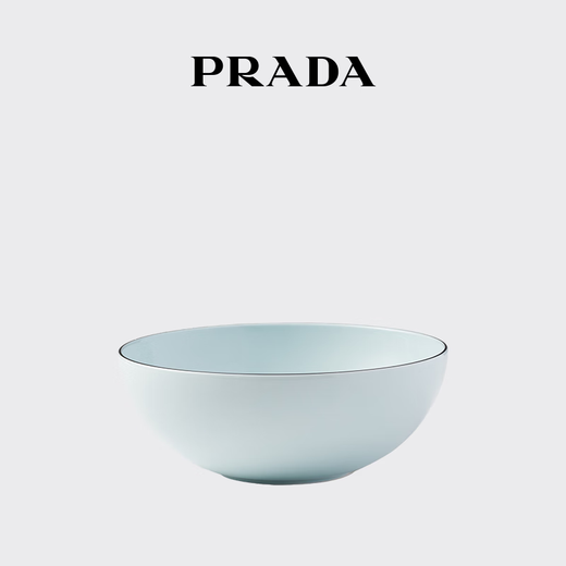 PRADA/Prada Gift Ceramic Salad Bowl - Celadon Blue and White Porcelain Light Blue