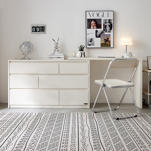 全友家居斗柜原木奶油风多用置物柜可变书桌隔厅柜家用收纳柜政府补贴