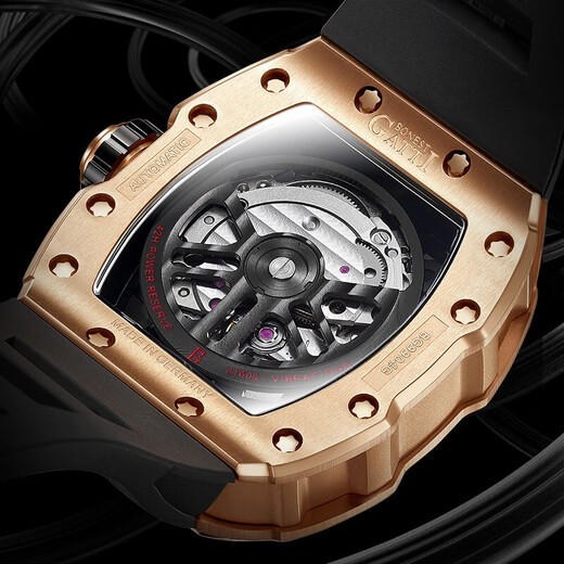 Bugatti (BONEST GATTI) Phantom Series German Hollow Men's Watch Barrel Automatic Mechanical Watch Valentine's Day Birthday Gift BG9904-A1 Dark Green