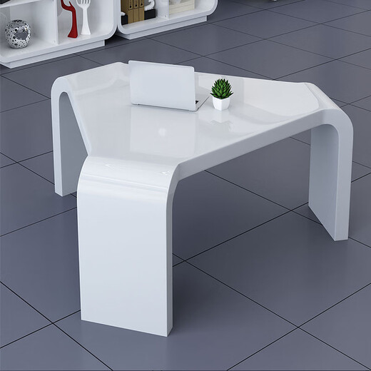 环迪家具洽谈桌商务烤漆会议桌办公桌椅组合会客培训桌小型三角创意桌 常规款洽谈桌