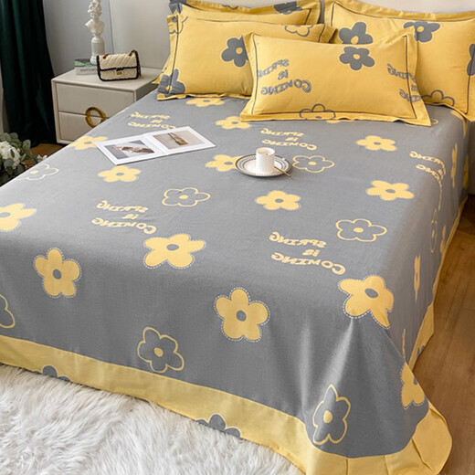 Naiqu confinement bed sheet, rounded lace, cotton single piece 100 pure cotton brushed double bed 1.8m single 1.5m Nectar three-piece set bed sheet 270*245cm + a pair of pillowcases