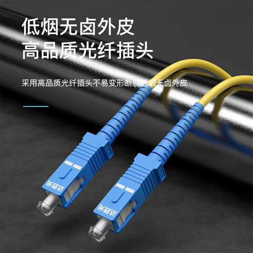 达胜光 电信级光纤跳线 SC-SC单模单芯 低烟无卤光纤线 收发器尾纤连接线 10米3.0 DSG-SUSU10S