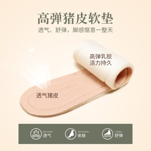 Zapatos de trabajo de Lu Shinan para la suela suave de las mujeres cómodas zapatillas de trabajo a largo plazo de KFC a largo plazo para mujeres sin fatiga, zapatos de cuña de cuero para mujeres negros 181-691Q 38