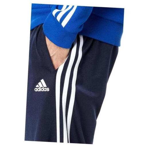 Adidas (adidas) men's pants sweatpants jogging pants straight pants knitted trousers three-bar training pants spring and autumn 9192828 Black/White black white edge L (suitable for waist 89-96cm)