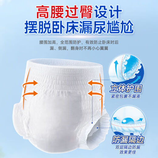 Yishukan adult pull-up pants, night-use diapers for the elderly, thickened underwear-style diapers for the elderly, men and women, night-use type, adult pull-up pants, M10 tablets