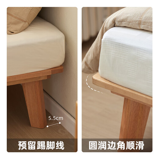 Originales massives Holz Doppelbett einfaches Bett B & B Bettrahmen 1,8 x 2 m
