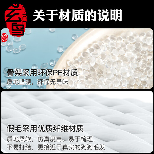 Black Bird Pet Professional Beauty Simulation Fake Hair Model Teddy Ram VIP Head Model Fake Dog Model Skeleton Practice Special Teddy Head Fake Hair (model not included)