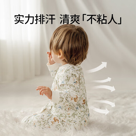 OUYUN baby jumpsuit, baby autumn clothing, pure cotton long-sleeved air-conditioned clothing, four-season romper, men's and women's pajamas, Little Red Riding Hood, pure cotton, skin-friendly-7A antibacterial, 80cm, recommended height 74-80cm