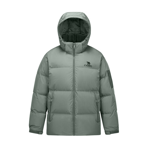 Camel Volcano 689 Down Jacket for Men's New Autumn and Winter Winter, a prueba de viento y salpicaduras a prueba de frío y capucha cálida para mujeres, hombres y mujeres negros, el mismo estilo 3xl