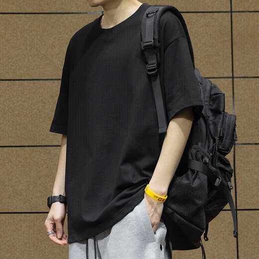Adidas T-shirt à manches courtes pour hommes 2025 Été Nouveaux vêtements de sport tricotés de cou rond