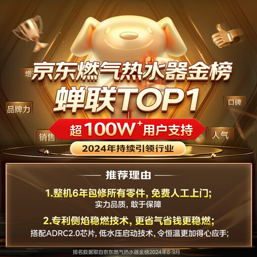 Midea HWA series 12-liter liquefied petroleum gas water heater with intelligent precision control and constant temperature, 15% discount on national subsidy, energy saving and gas saving, low water pressure start