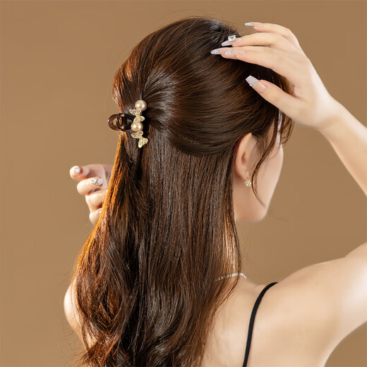 Chimera (CHIMERA) half-tied shawl hair clip for small hair, versatile butterfly edge clip bangs small clip hair clip girl birthday gift