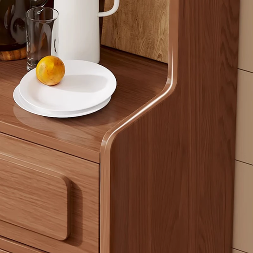 Yimi Yichen буфет из цельного дерева для маленькой квартиры, простая доска с отверстиями, винный шкаф, чайный шкаф, кухонный шкаф для хранения, настенный узкий высокий шкаф, цвет ореха, длина 50 * ширина 40 * высота 180