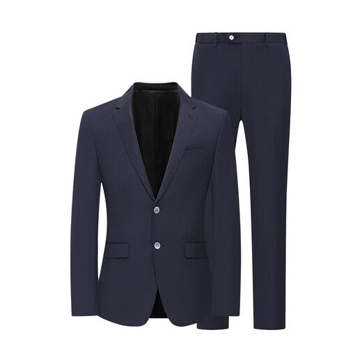 Xiahu Shijia Autumn and Winter New Style Sheep Wool Suit Business Casual Suit Suit X039 Blue Black 52 C (Height 180-189, Weight 170-179 Jin Jin equals 0.5 kg)